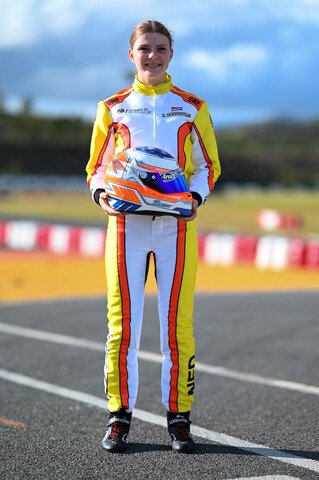 Eva Dorrestijn at Round 1 of the FIA Karting Academy Trophy in Portimao, Portugal. Photo: Marc Quinlivan